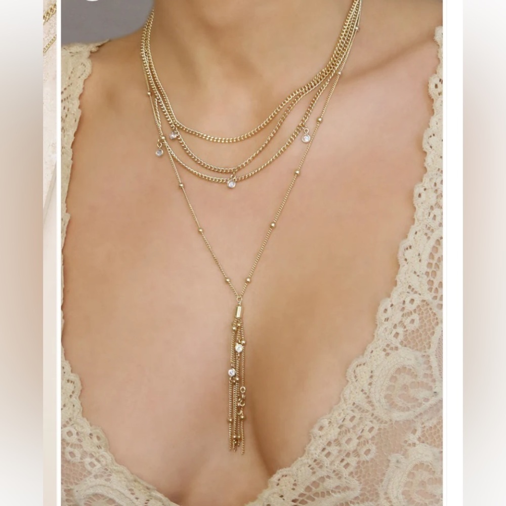 🔥NWT in Original Packaging 🔥 Ettika 18kt gold plated brass&Crystal Necklace